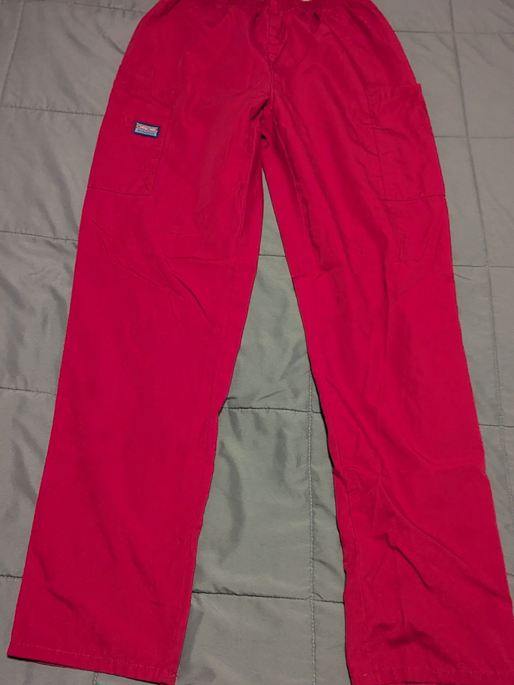 Cherokee Straight-Leg Scrub Pants in Bright Red